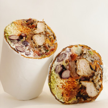 Burrito poulet mariné